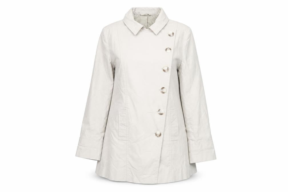 Womens UK Size 14 Regular Austin Reed White Cotton Blend Coat