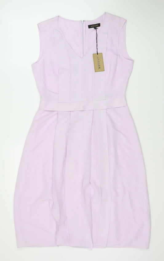 Jaeger Women's Pink Dress Size 12 Sleeveless New