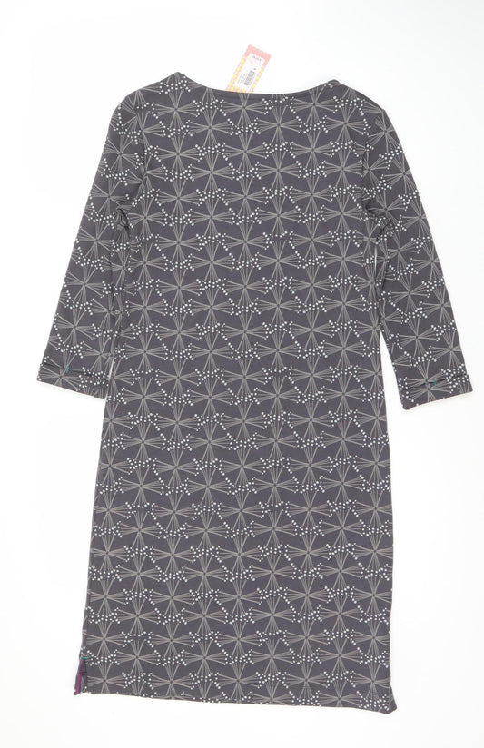 White Stuff Women's Grey Geometric Dress UK 6