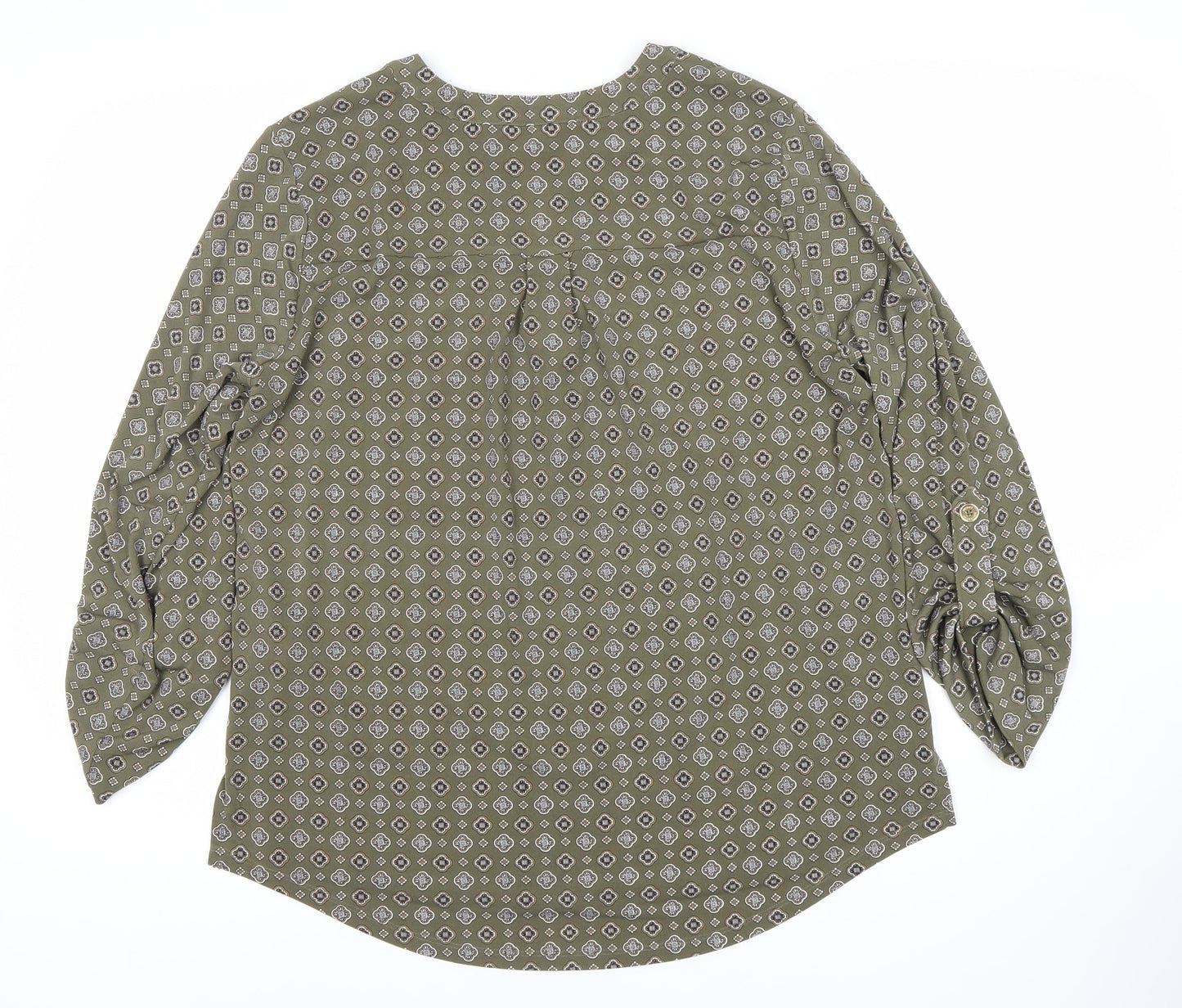 Michael Kors Women's Green Tunic, Size L, Geometric