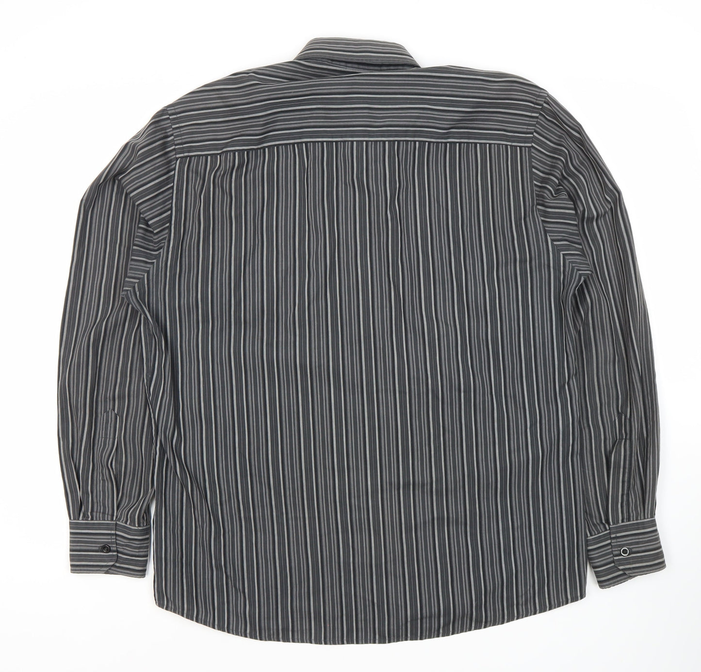Pierre Cardin Men's XL Black Striped Dress Shirt