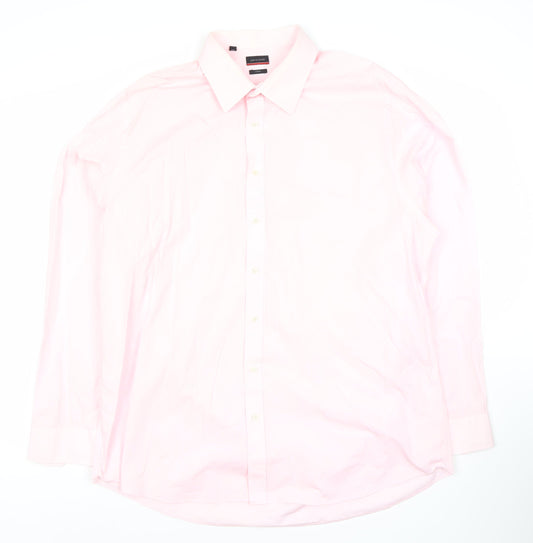 Pierre Cardin Men's Pink Dress Shirt Size 17.5