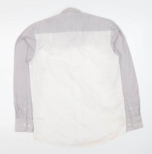 Pierre Cardin Men's Grey S Regular Fit Dress Shirt