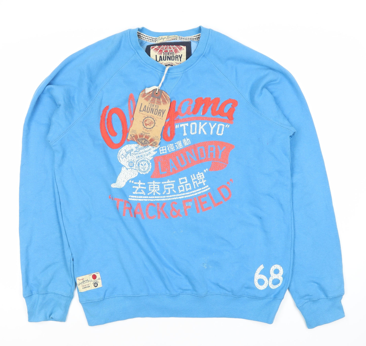 Tokyo Laundry Men's Blue Graphic Sweatshirt L