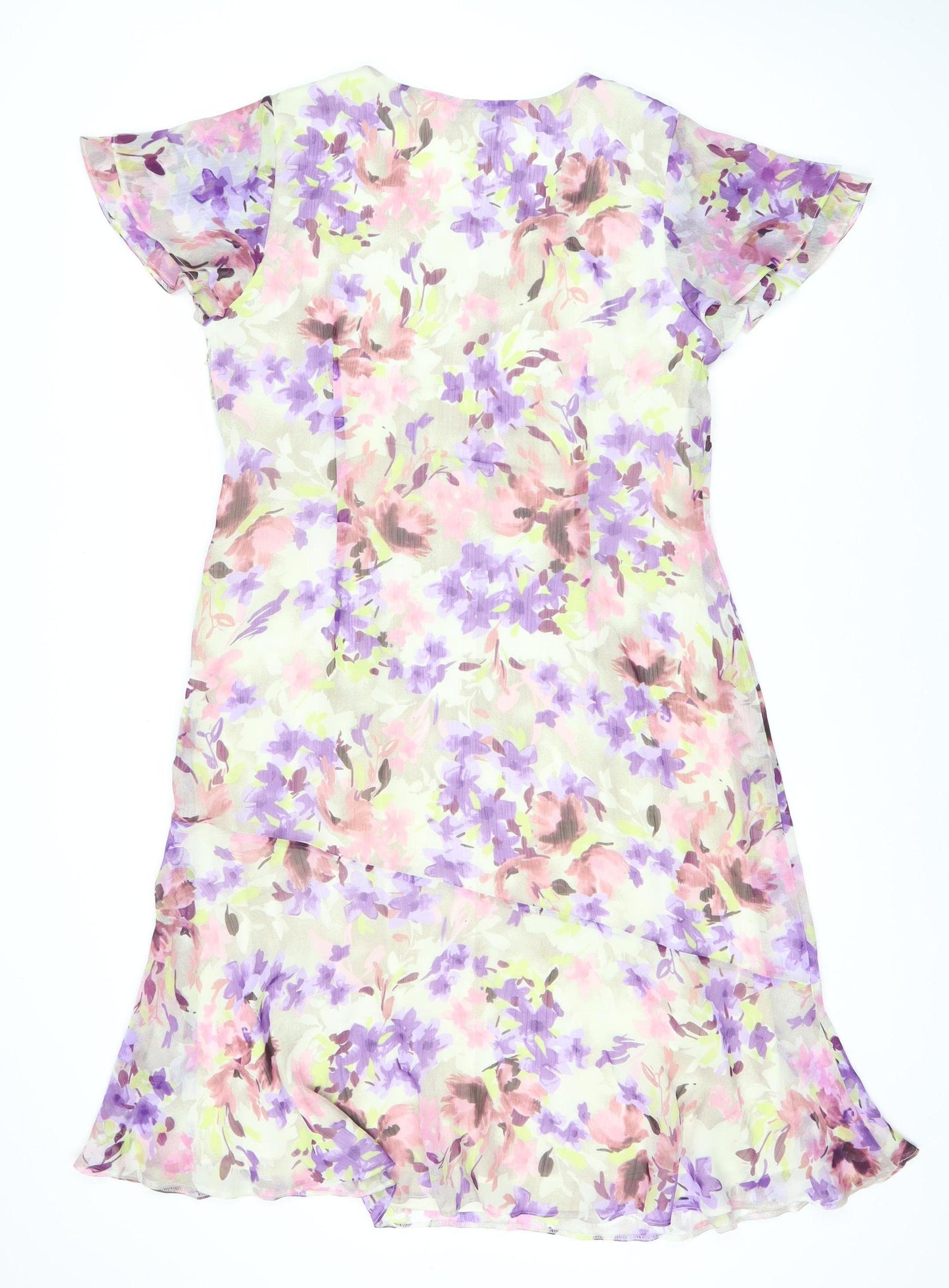 Happy D. by Damart Floral Dress, Multicoloured, Size 18