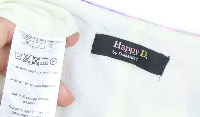 Happy D. by Damart Floral Dress, Multicoloured, Size 18