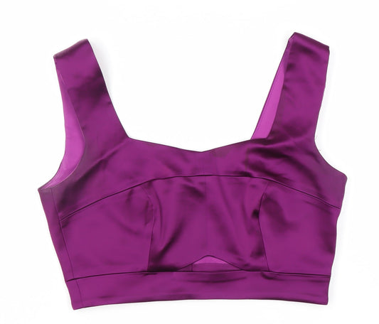 Karen Millen Women's Purple Cropped Top, UK 6, Party/Cocktail