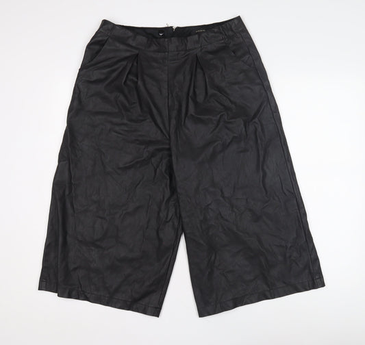 River Island Women's Black Pleated Trousers - Size 14