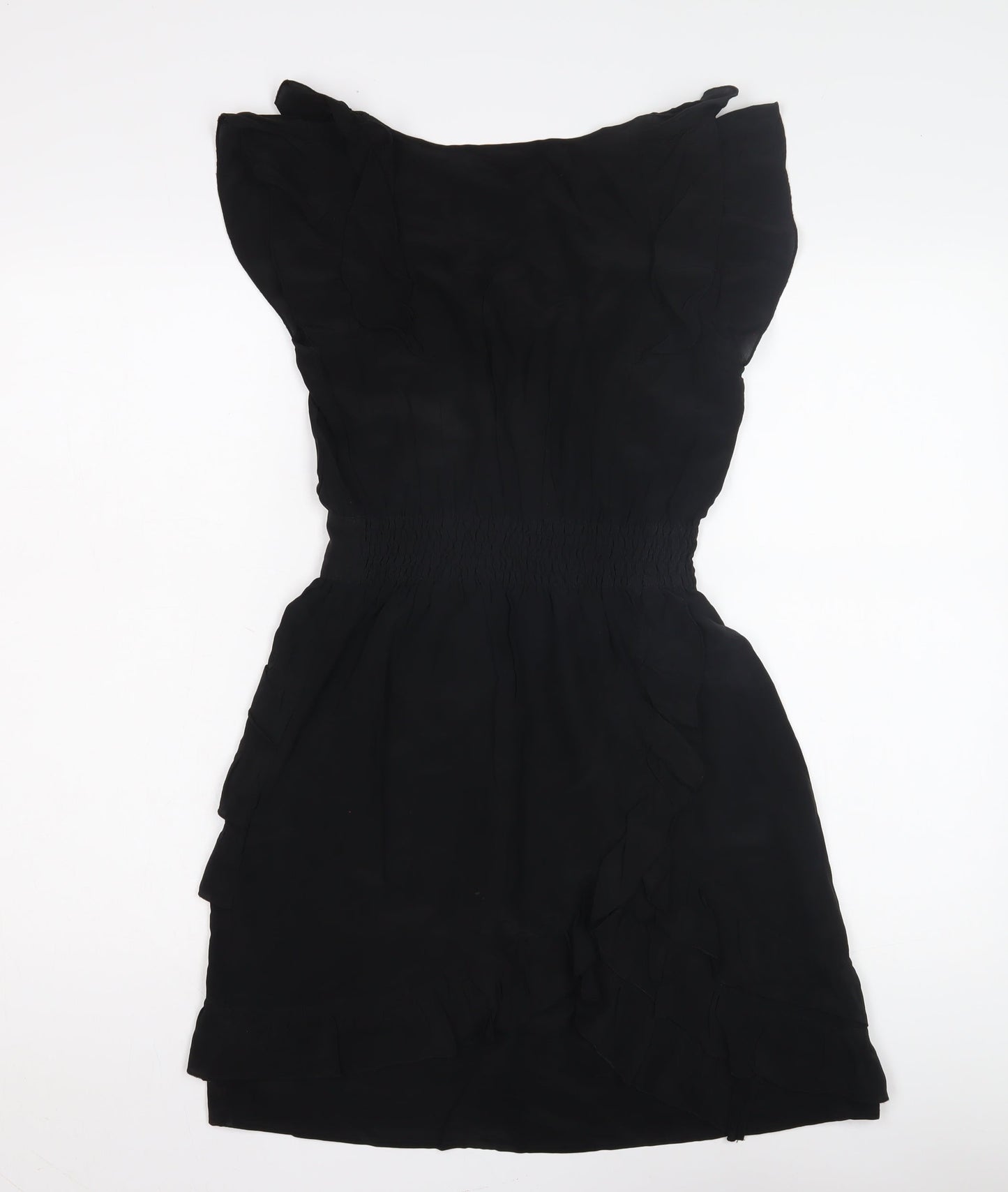 Warehouse Women’s Black A-Line Ruffle Dress Size 6