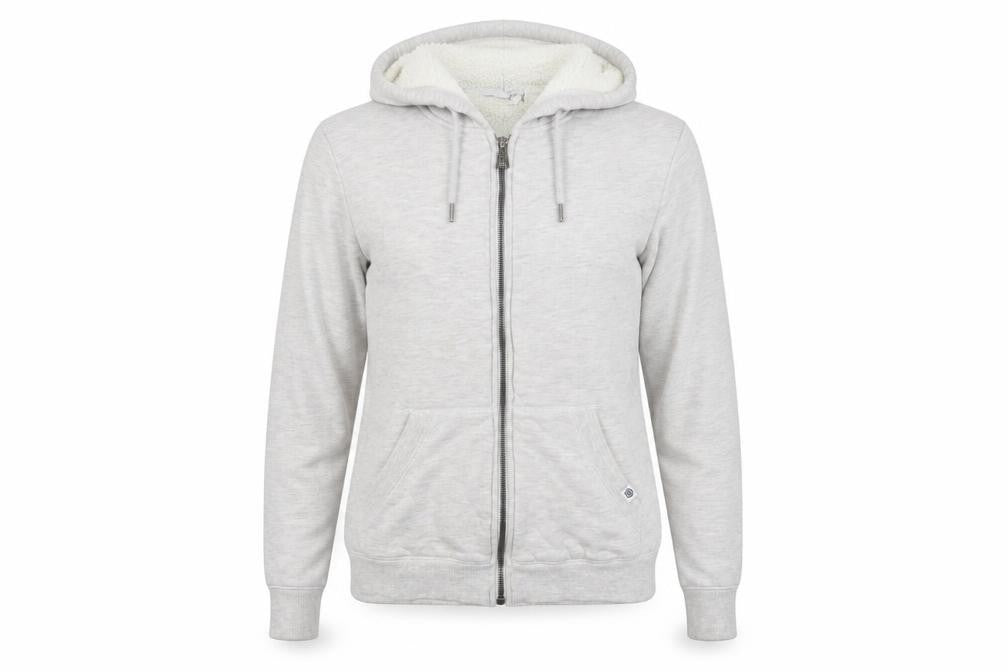 Womens UK 10 Regular TOG24 Grey Full Zip Hoodie