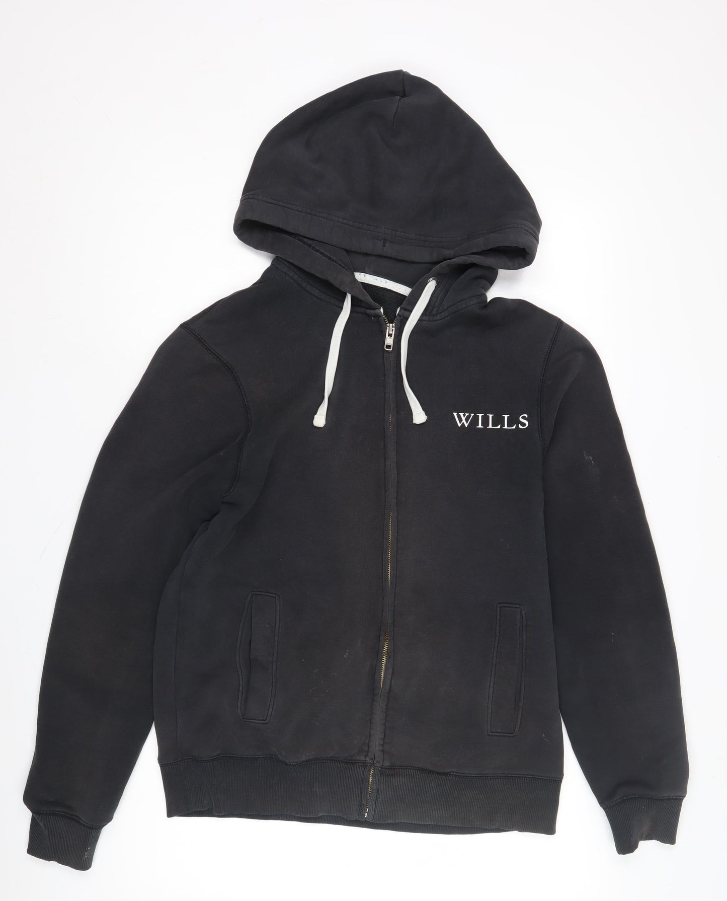 Jack Wills Men's Black Full Zip Hoodie with Logo