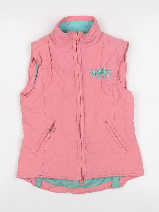Buddies by Shires Girls Pink Quilted Waistcoat 9-10 Years
