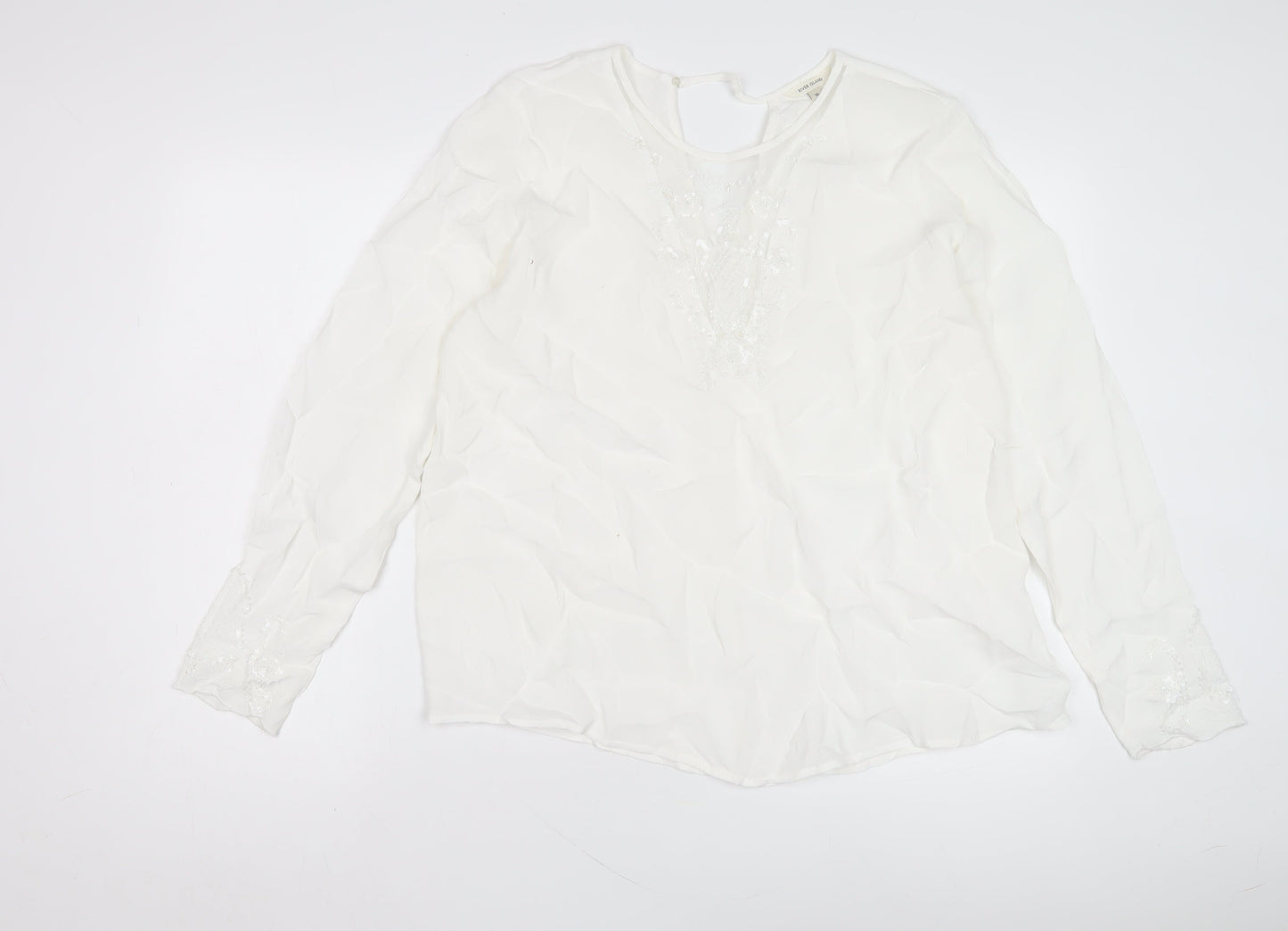 River Island Women's White Blouse Size 16