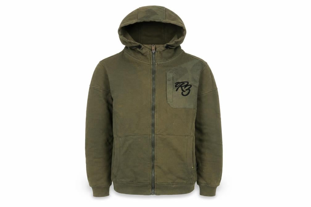 Ripstop Boys Green XL Full Zip Hoodie with Logo