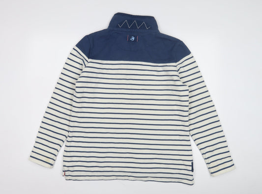 Brakeburn Blue Striped Henley Sweatshirt, Women’s Size 12