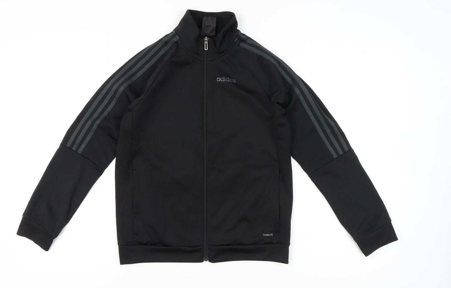 Adidas Boys Black Full Zip Sweatshirt 11-12 Years