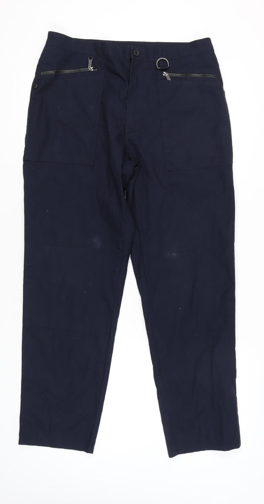 Rohan Men's Blue Cargo Trousers Size 36 with Pockets