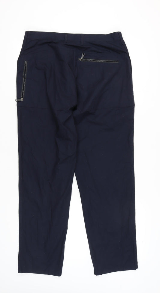 Rohan Men's Blue Cargo Trousers Size 36 with Pockets