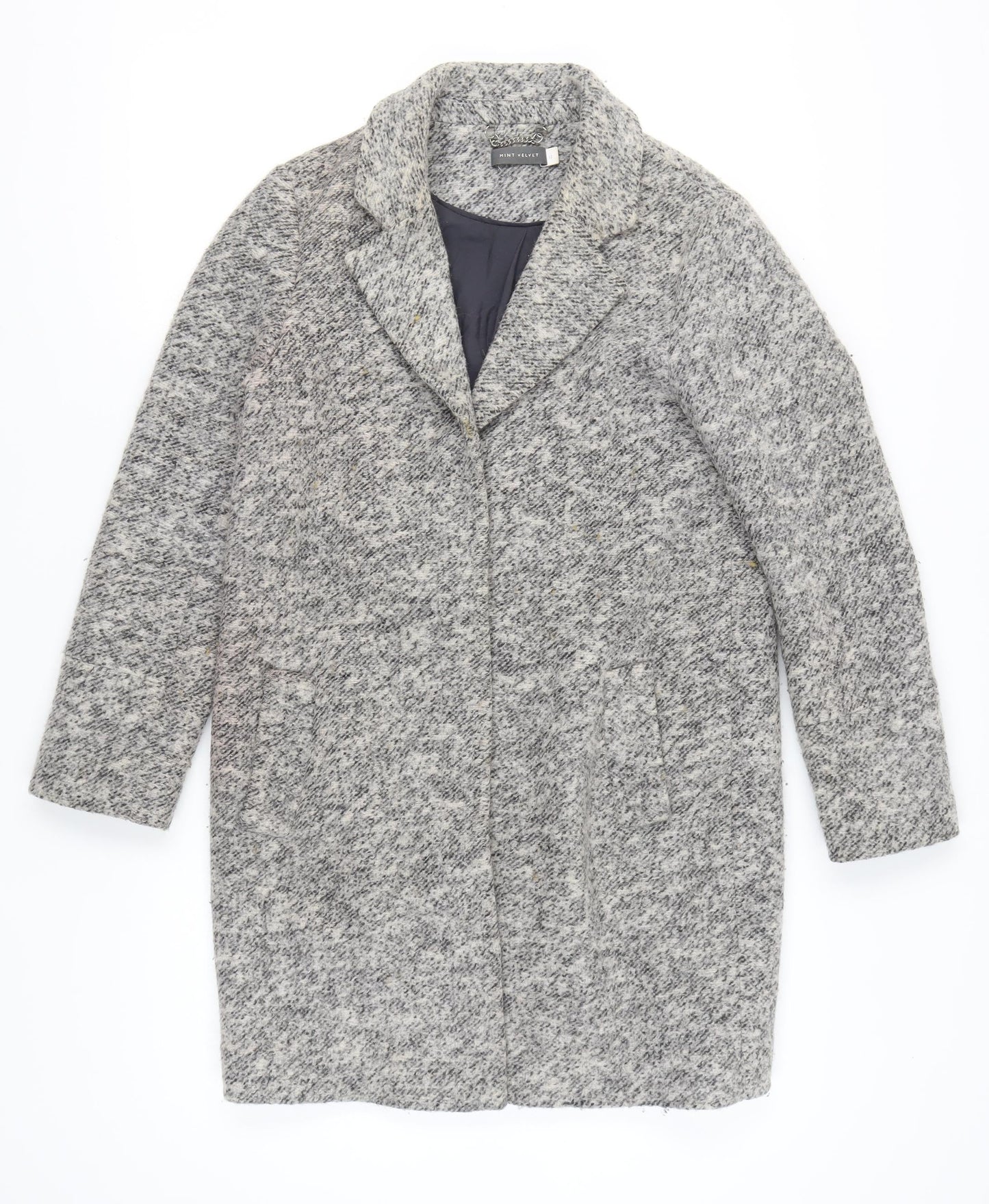 Mint Velvet Women's Grey Overcoat Size 12
