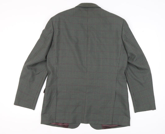 Gurteen Men's Grey Check Blazer 42 Long Jacket