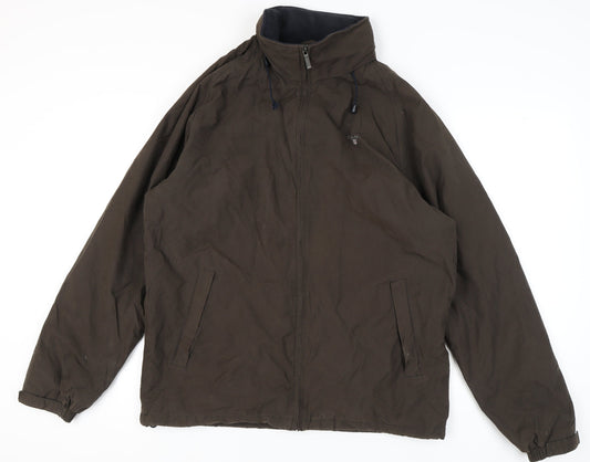 GANT Men's XL Brown Basic Jacket with Zip Pockets
