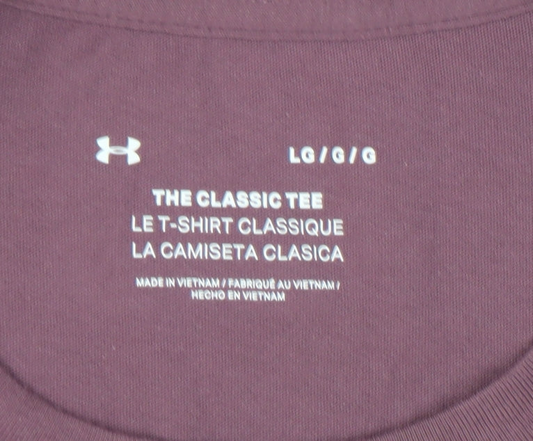 Under Armour Purple Unisex T-Shirt L - Casual, Sporty Style