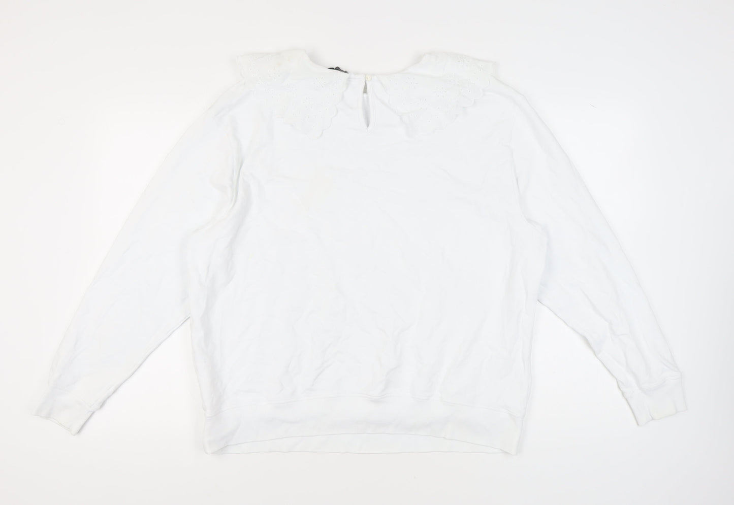 Marks and Spencer Women's White Pullover Sweatshirt Size 20