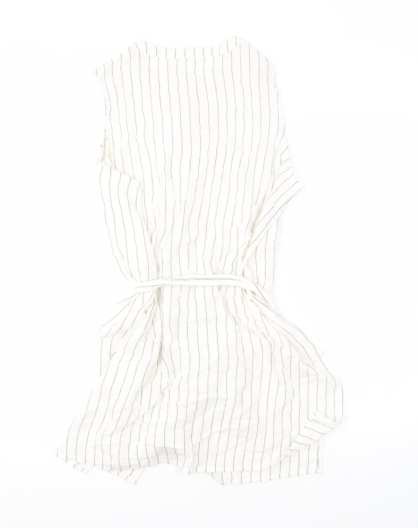 Fat Face Women's White Striped Button Dress Size 12