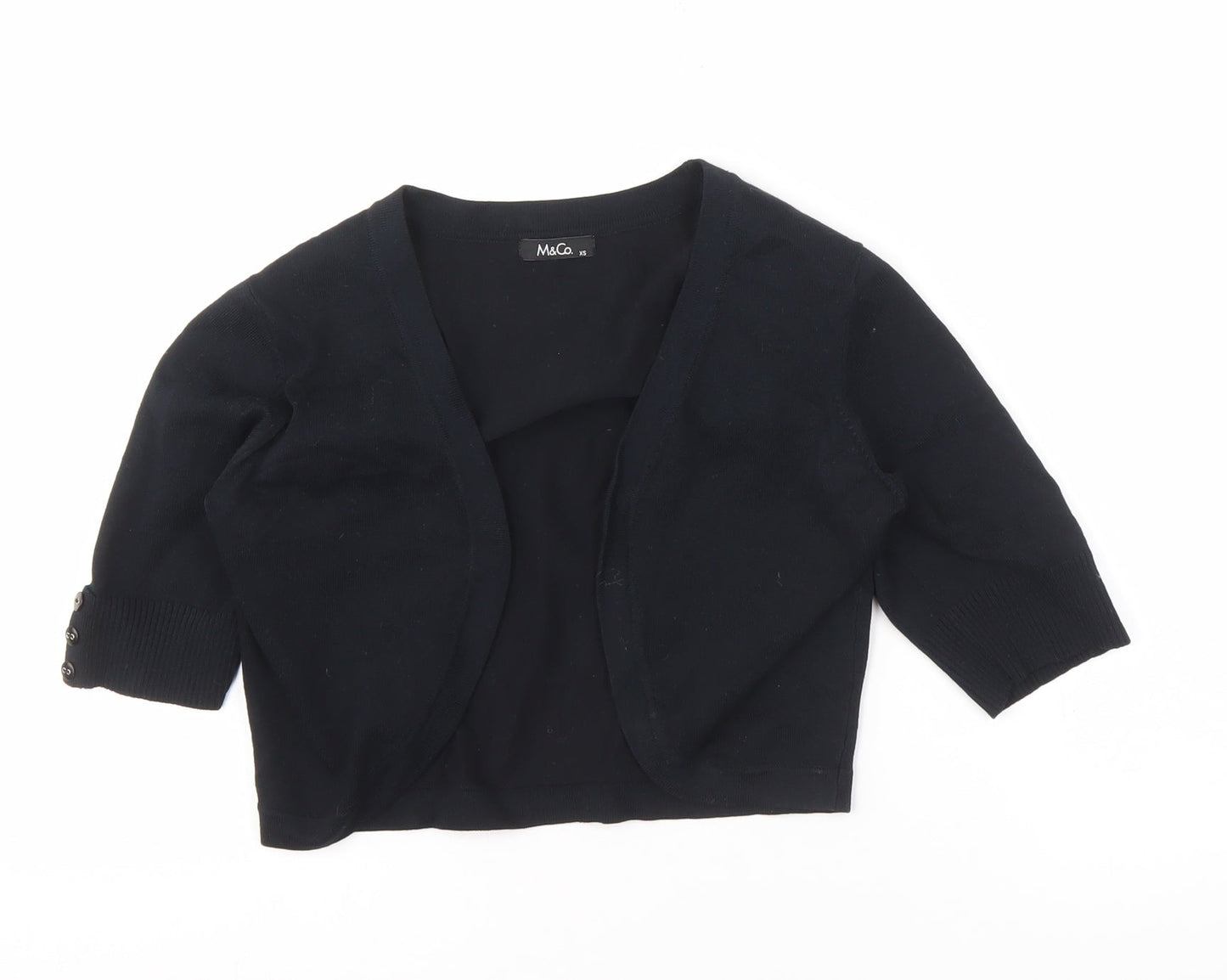 M&Co Women's Black Cardigan XS Open Style