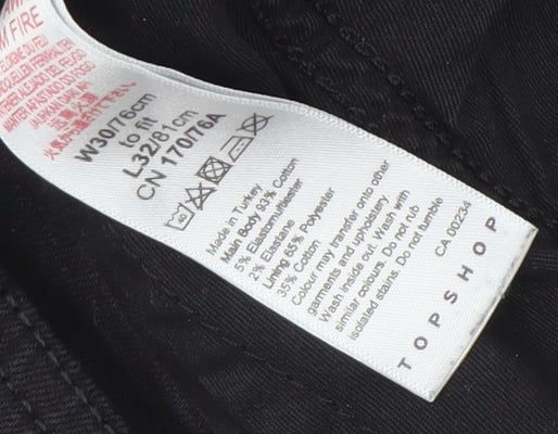 Topshop Black Skinny Jeans Unisex Adults Size 30