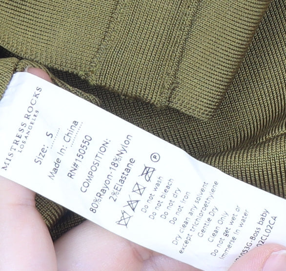 Mistress Rocks Women's Green Pencil Skirt S