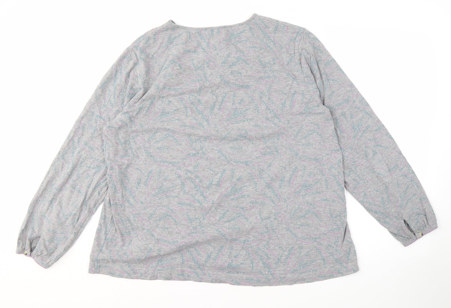 White Stuff Women's Grey Cotton Viscose Blouse Size 20