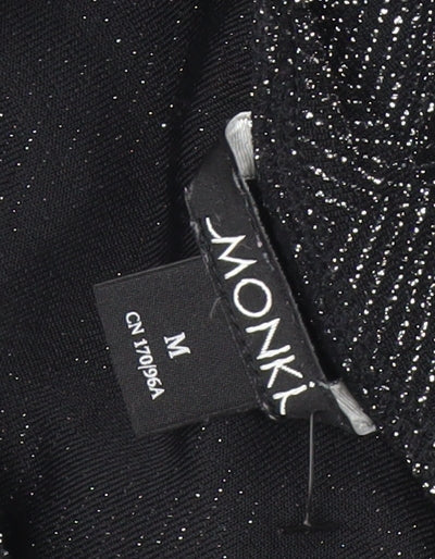 Monki Women's Black Herringbone Dress, Size M