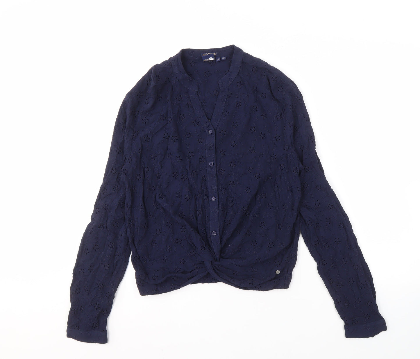 Superdry Women's Blue Long Sleeve Blouse Size 10