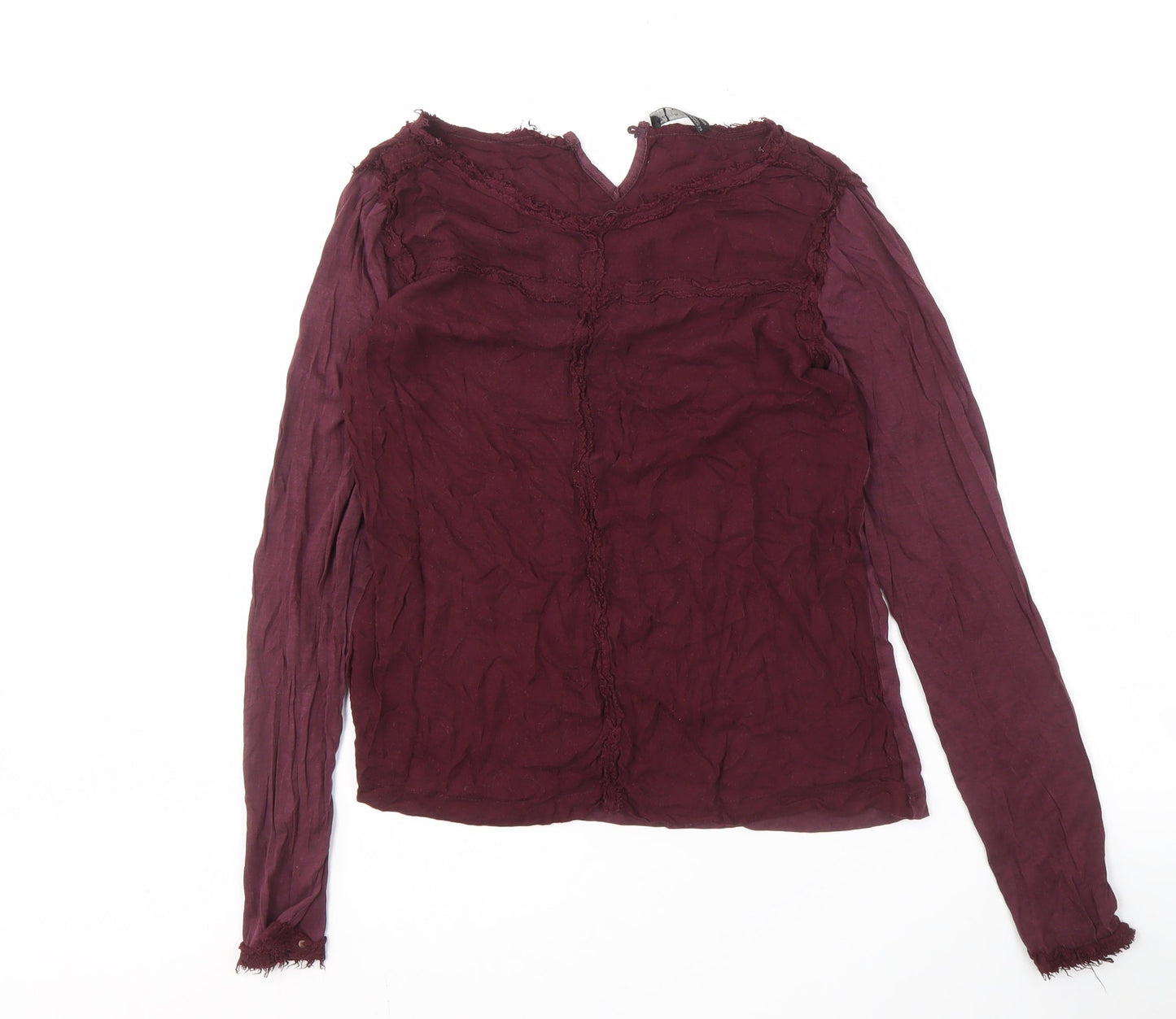Zara Women's Purple Long Sleeve Top M