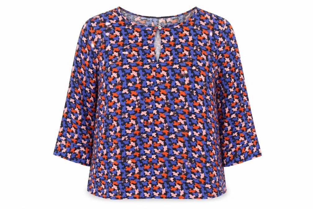 Womens UK Size 16 Crew Clothing Company Multicoloured Viscose Blouse