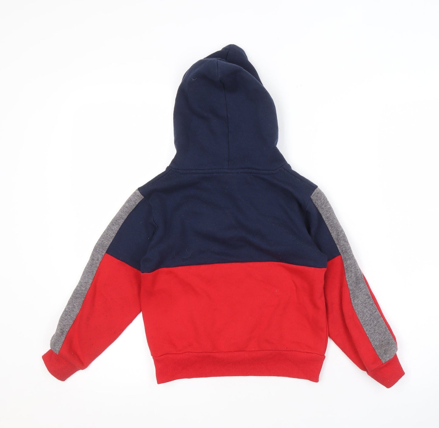McKenzie Boys Colourblock Hoodie 5-6 Years - Blue/Red/Grey