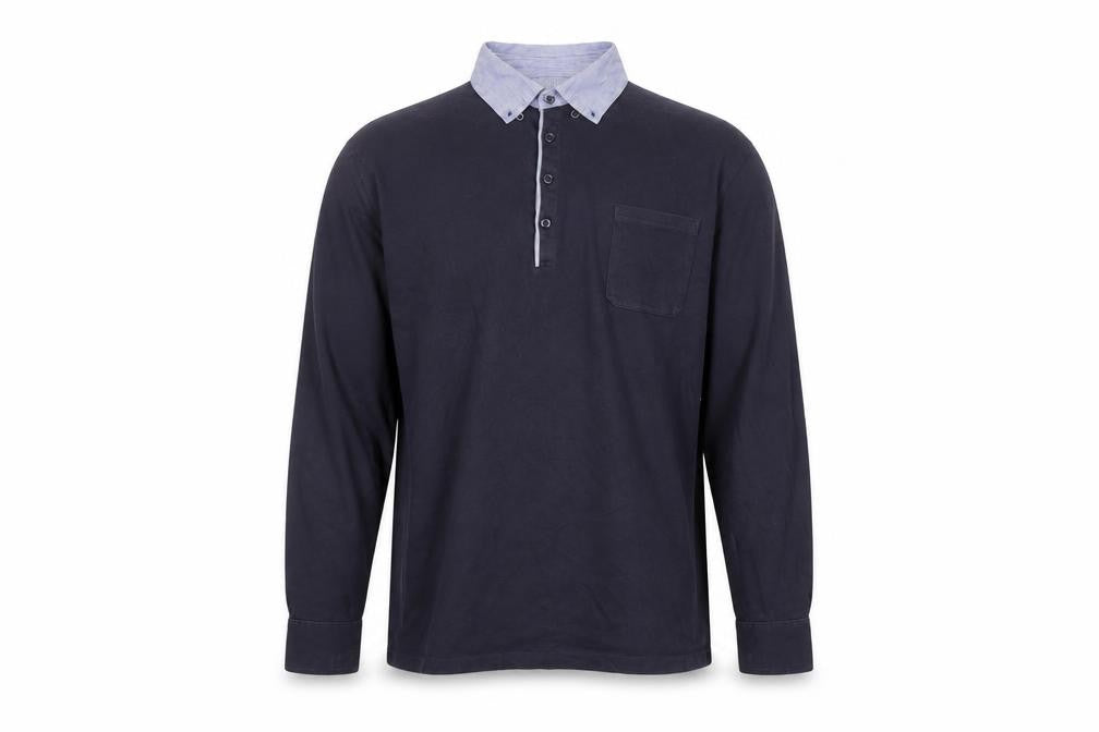 Marks and Spencer Blue Long Sleeve Polo M