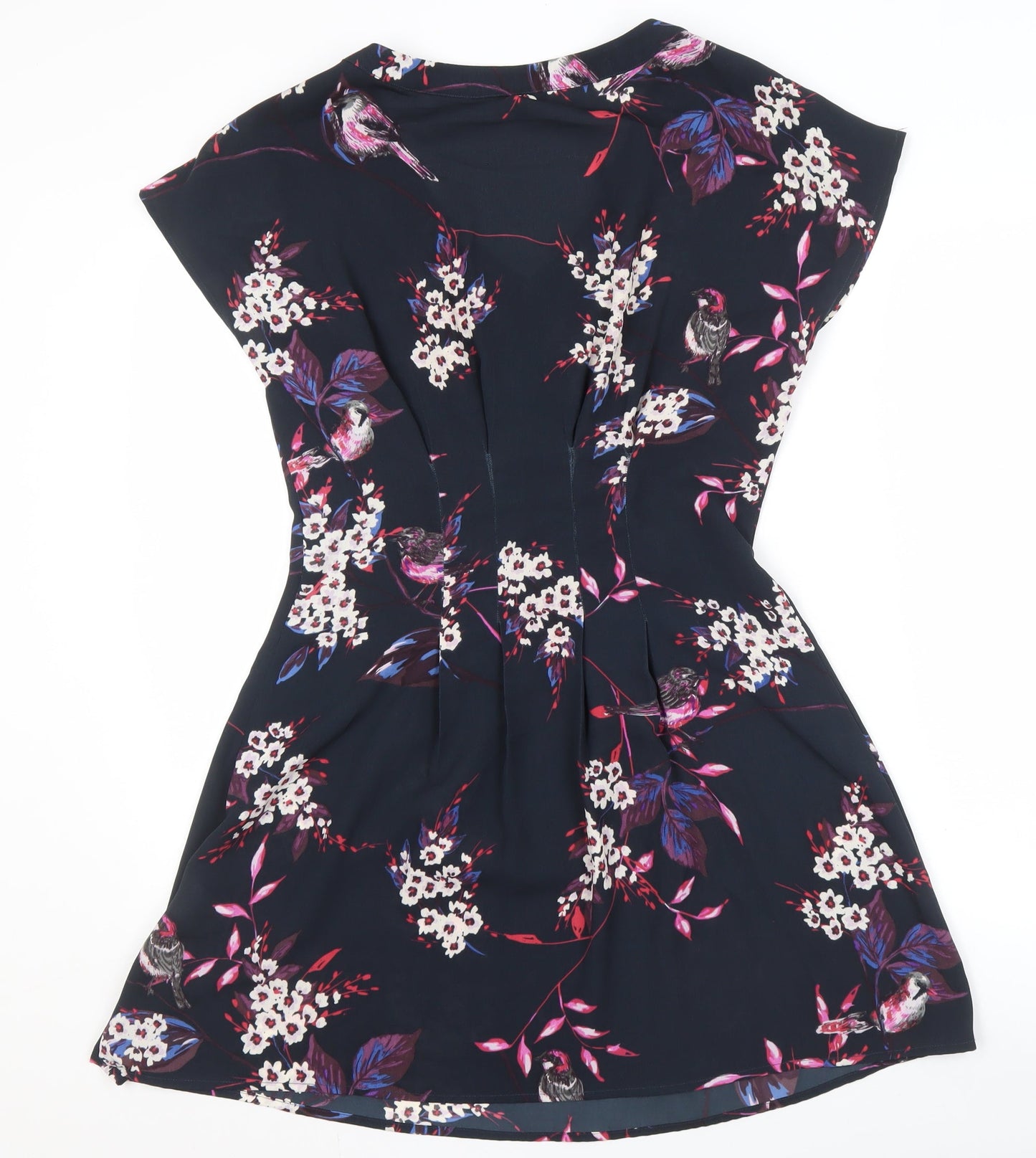 Warehouse Women's Multicoloured Floral V-Neck Dress
