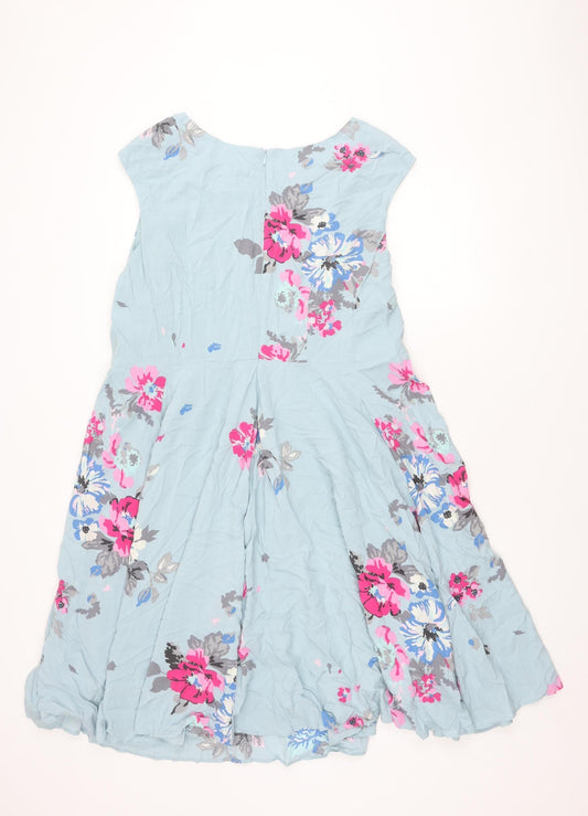 Joules Women's Multicoloured Floral Dress Size 16