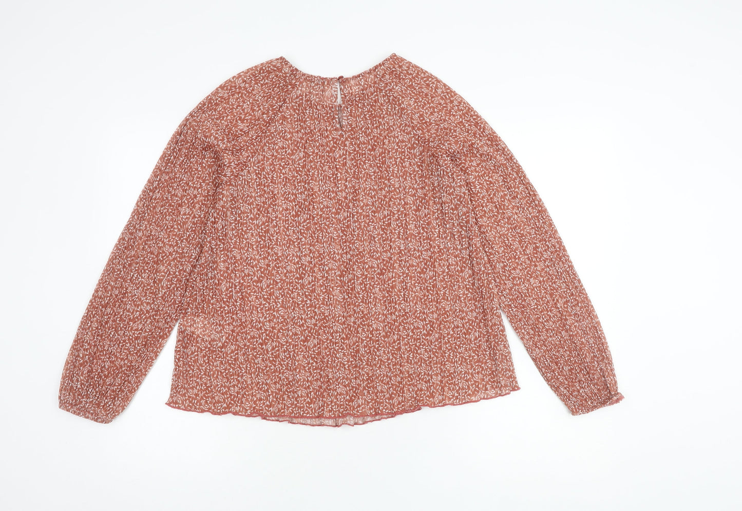 Marks and Spencer Women's Red Floral Blouse Size 10