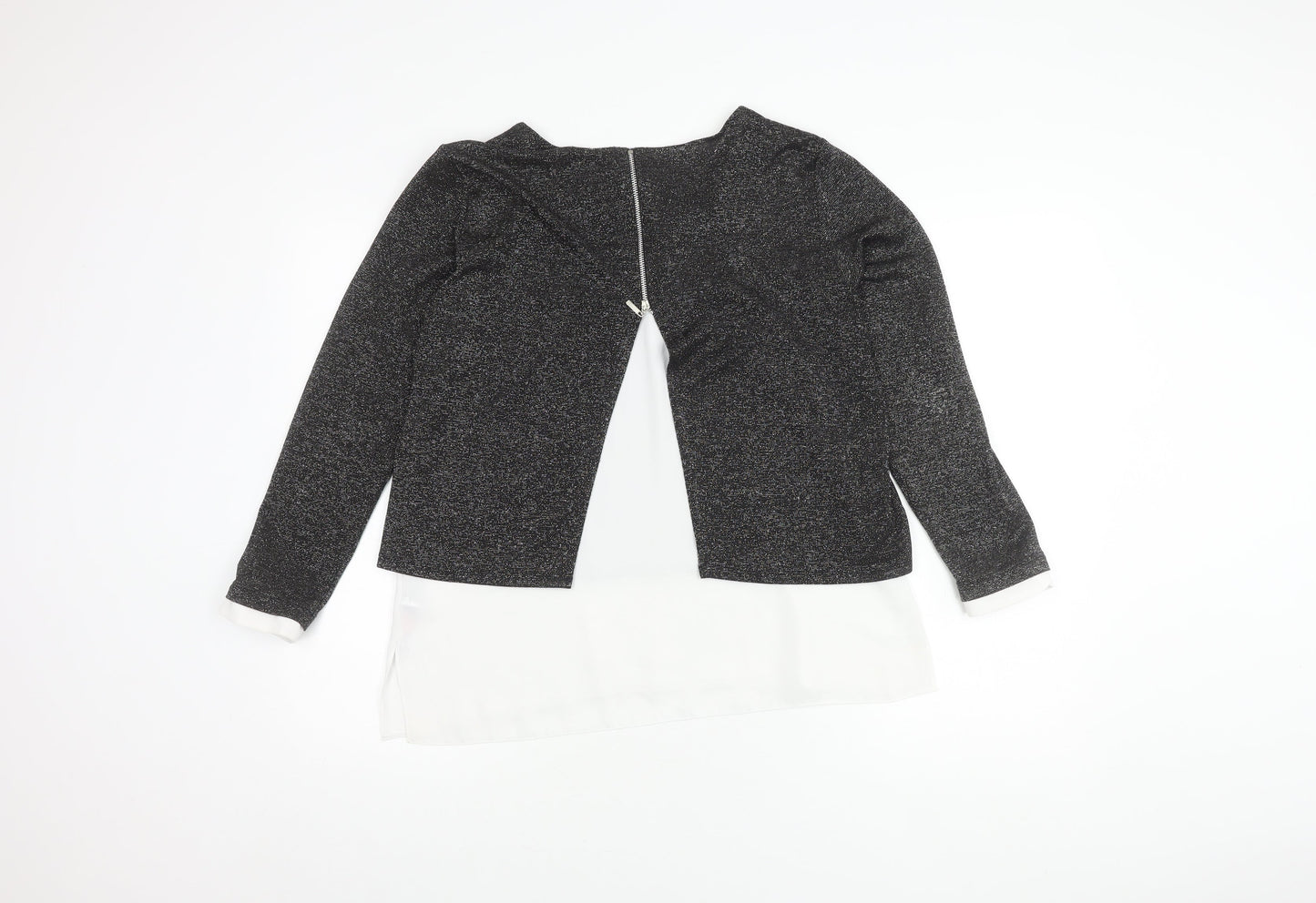 Wallis Petite Black Long Sleeve Top UK 12