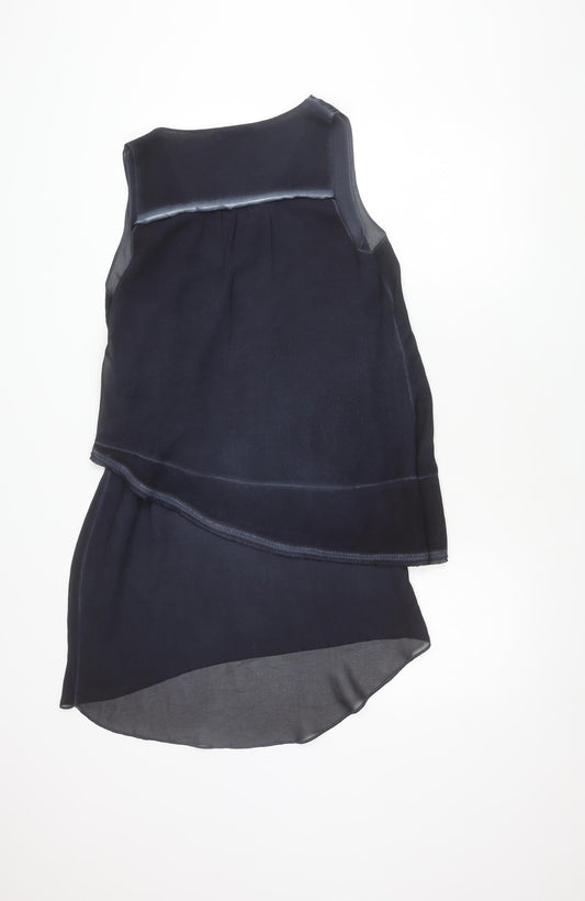 Mint Velvet Women's Blue Wrap Top, Size 10