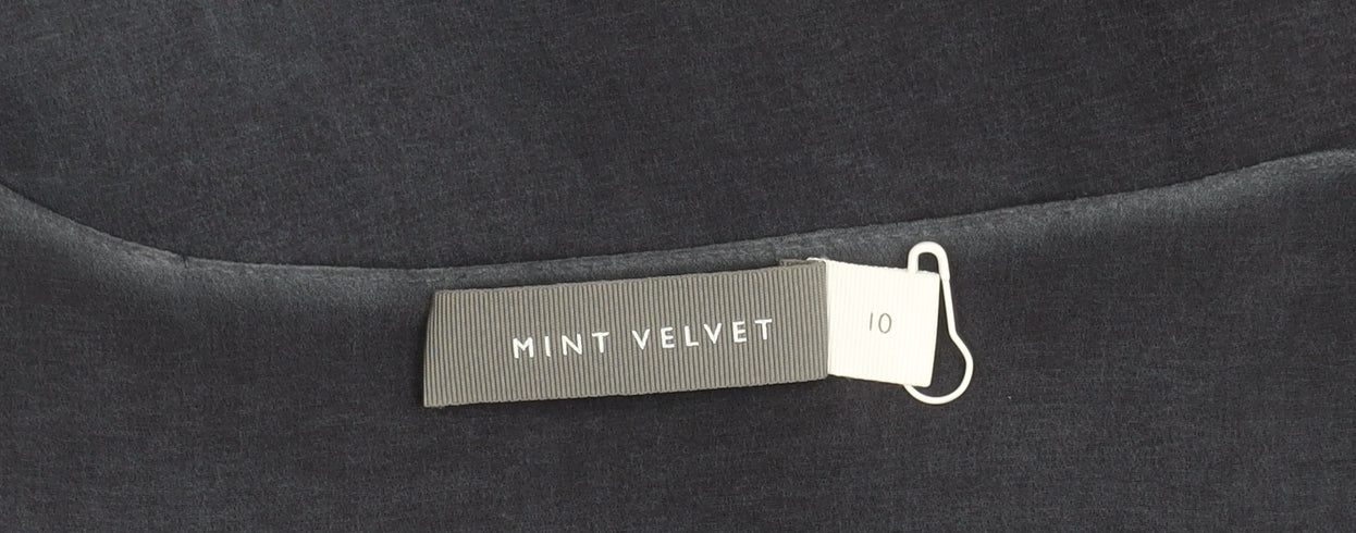 Mint Velvet Women's Blue Wrap Top, Size 10
