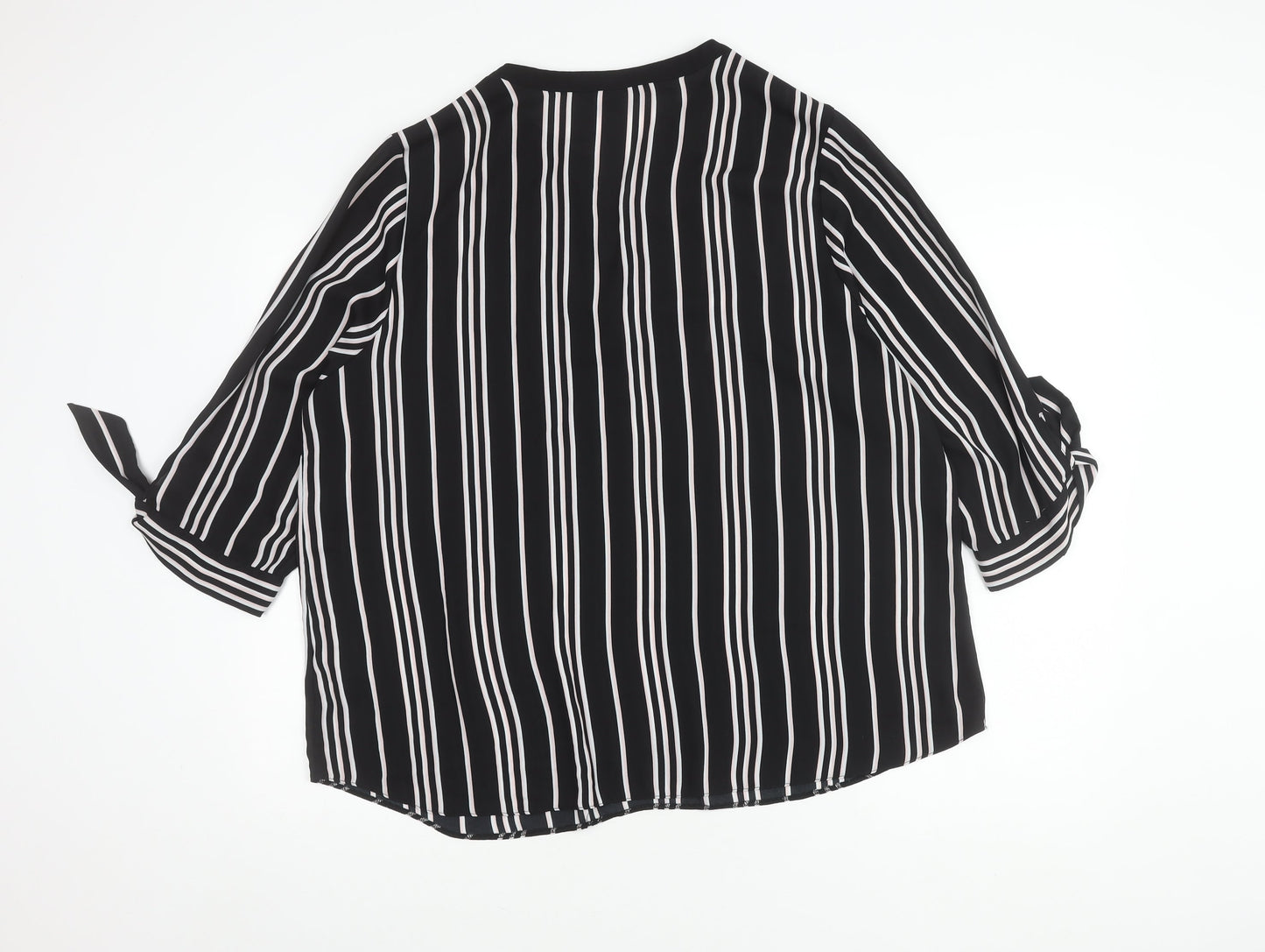 Debenhams Women's Black Striped Blouse Size 20