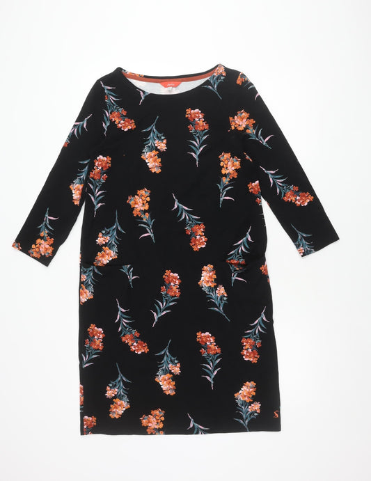 Joules Women's Black Floral Dress Size 8