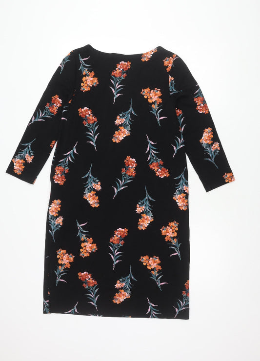 Joules Women's Black Floral Dress Size 8