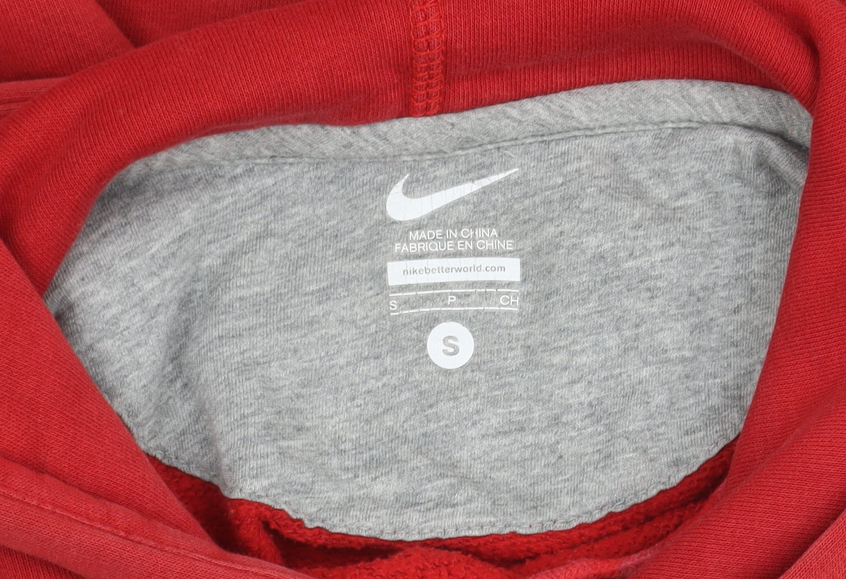 Nike Men's Red Pullover Hoodie S - Stylish & Warm