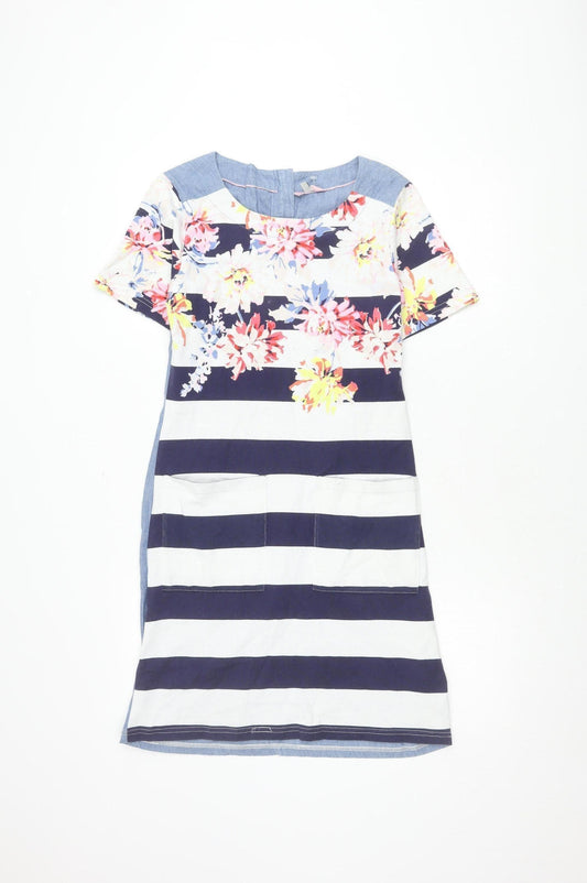 Joules Women's Multicoloured Size 8 Striped Dress