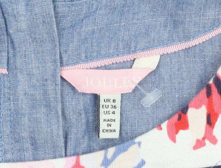Joules Women's Multicoloured Size 8 Striped Dress